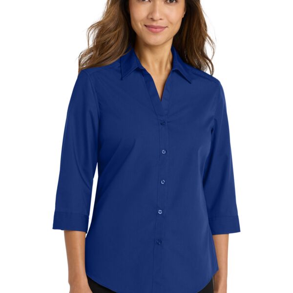 Women's 3/4-Sleeve Poplin Button-Up Thumbnail